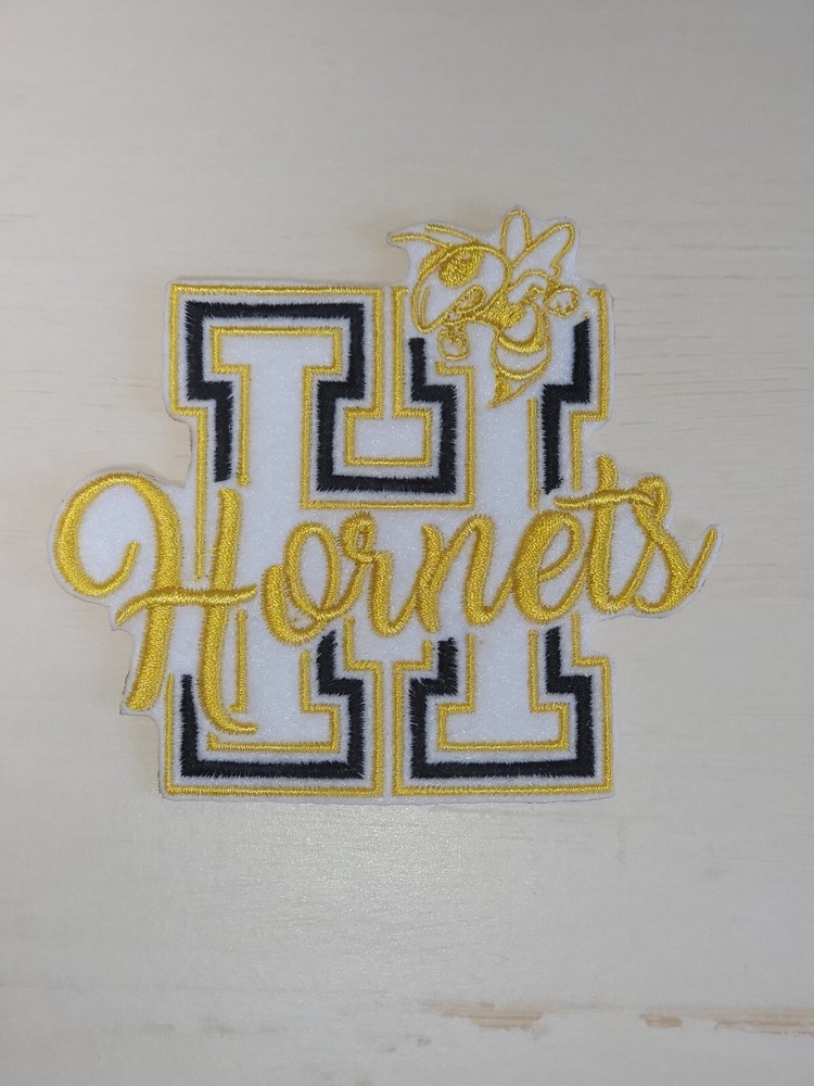 Hornets Sport Team  4 inch Iron on Embroidered Applique Patch