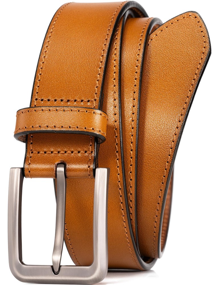 Men's 35mm Dress Casual Belt,100% Italian Real Solid Genuine Leather