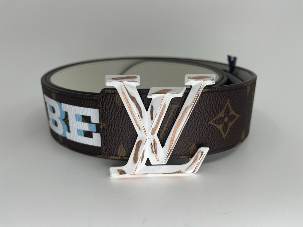 New Authentic Louis Vuitton Pyramide Cities Reversible Belt Size 100/40 M0489S