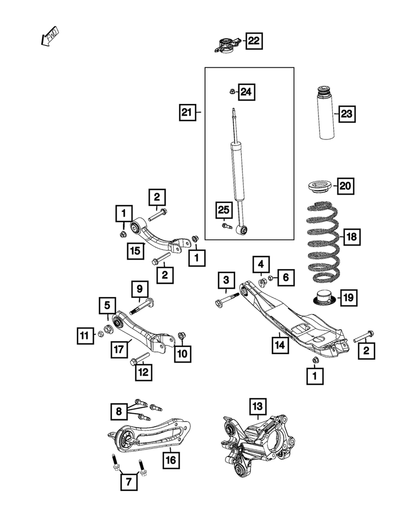 Genuine Mopar Shock Absorber 68373939AB