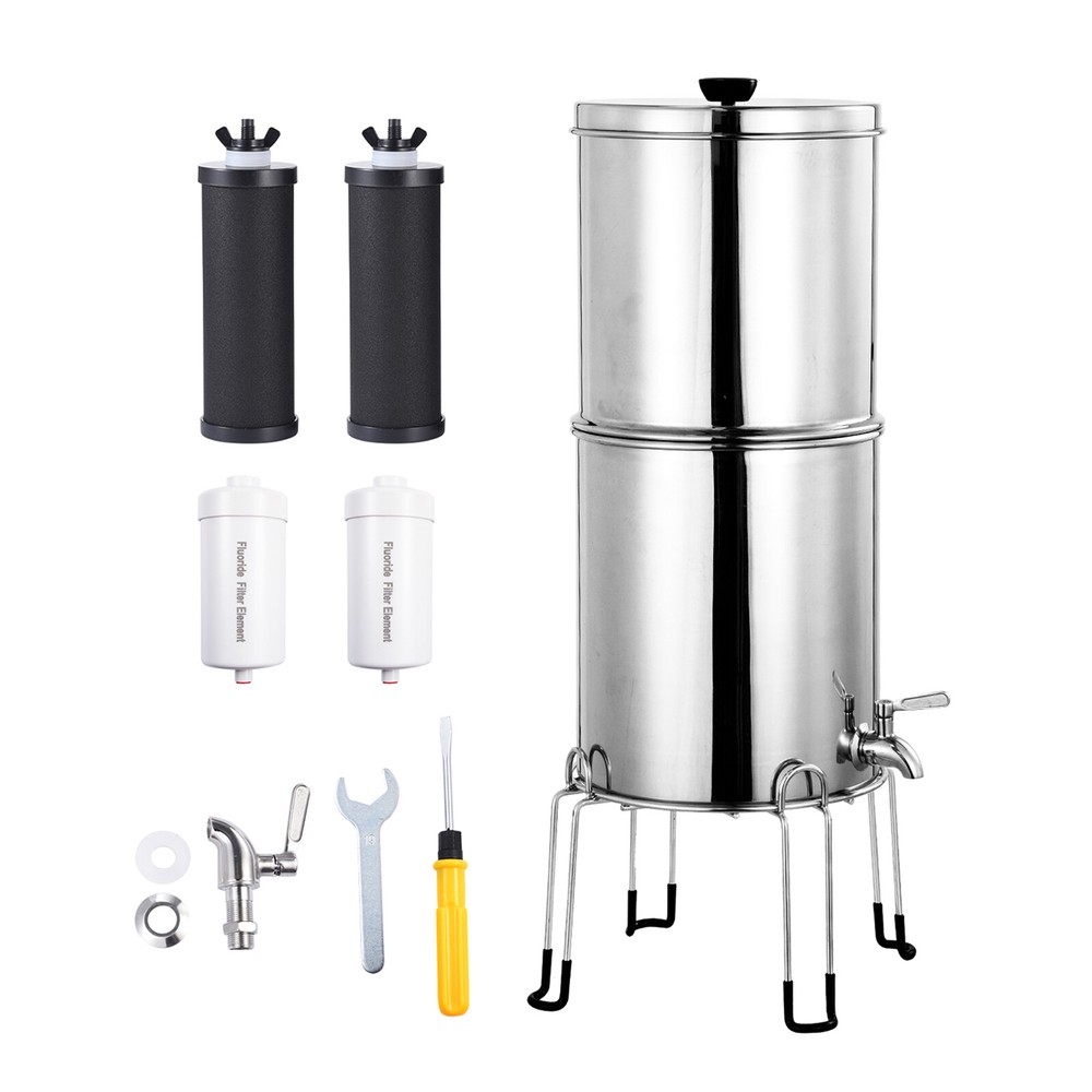 WaterdropGravity-fed Water Filter System, With 2 Filters, 2.25G Stainless-Steel
