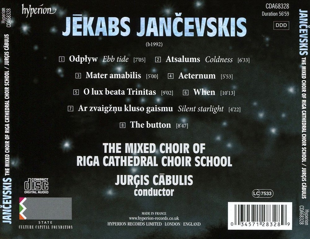 Riga Cathedral Choir School Mixed Choir Jurgis Cabulis Jancevskis Aeternum Ne