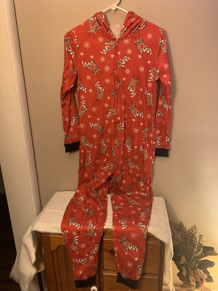 Womens Hooded Reindeer Pajamas/Costume