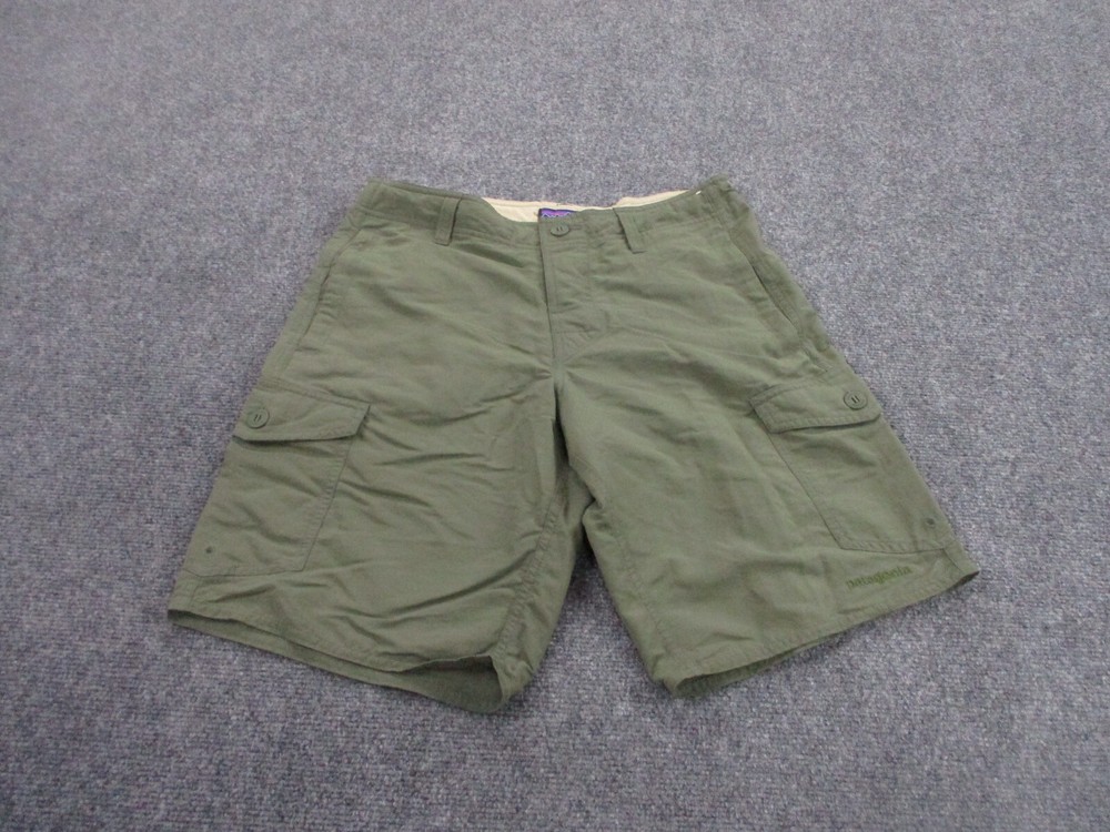 Patagonia Shorts Adult 29 Green Cargo Nylon Hiking Beach Outdoors Casual Mens