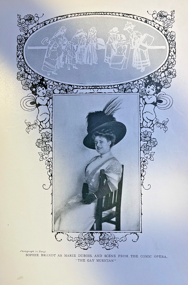 1908 Vintage Magazine Illustration Actress Sophie Brandt
