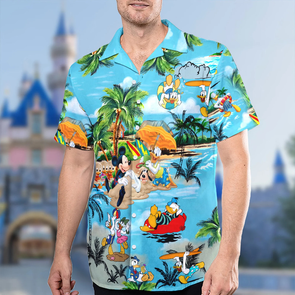 Mickey Mouse Beach 3D HAWAII SHIRT All Over Print Father Day Gift Best Price