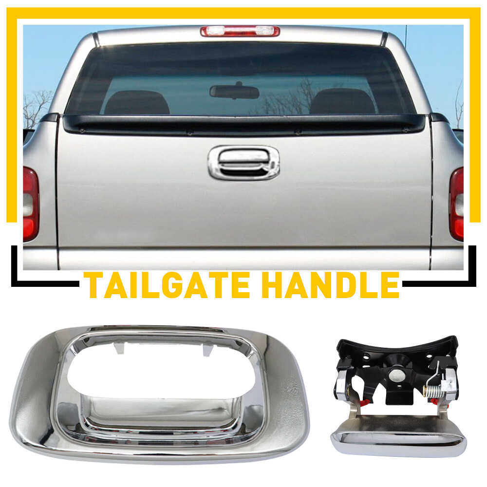 Fit 1999-2006 Chevy Silverado 1500/GMC Sierra 1500 Tailgate Latch Handle & Bezel