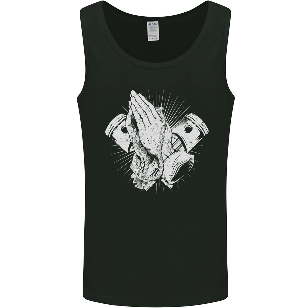 Biker Prayer Biker Motorcycle Motorbike Mens Vest Tank Top