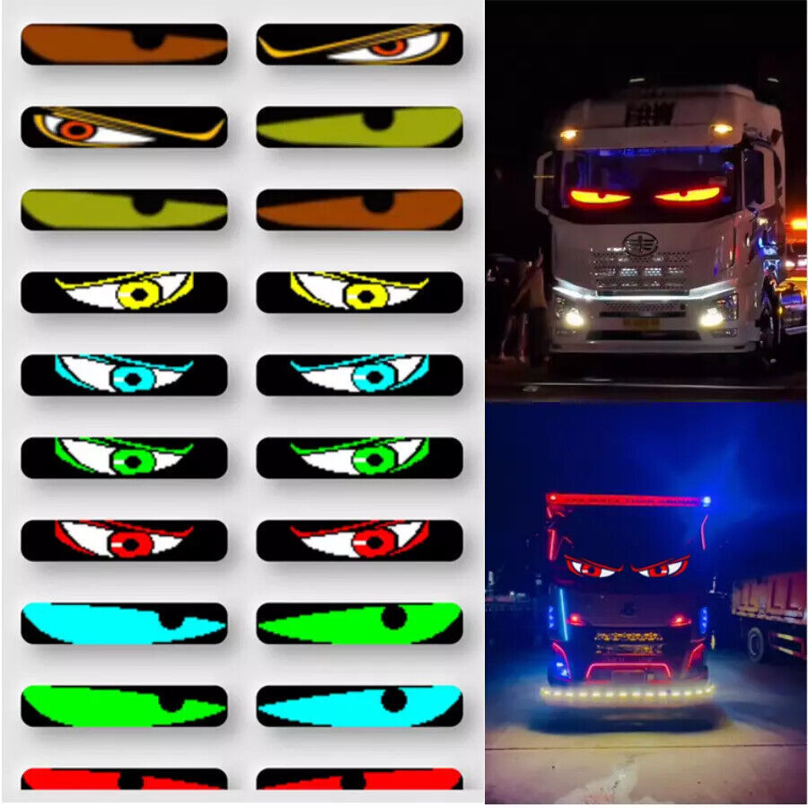 For Truck-Specific Devil's Eye LED-Screen Car Eye Light Truck Dynamic LED Light