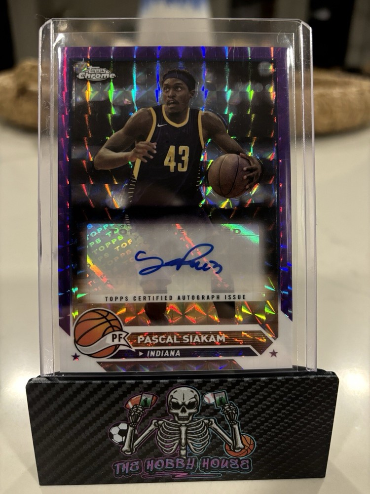 PASCAL SIAKAM 2023-24 TOPPS CHROME PURPLE GEOMETRIC AUTOGRAPH AUTO