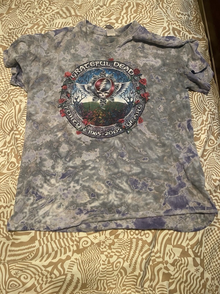 Y2K Grateful Dead 40th Anniversary Tie Dye Shirt Men's L M Dubois Vintage