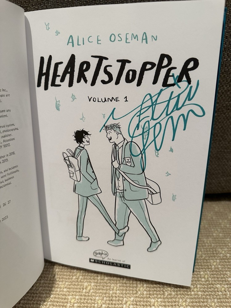 Heartstopper Signed Alice Oseman Hardcover Book