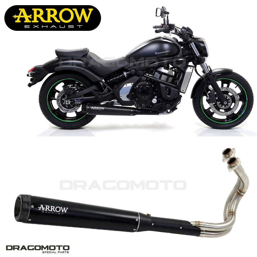Arrow Black Full Exhaust for Kawasaki Vulcan S 650 2021-2022 REBEL-image