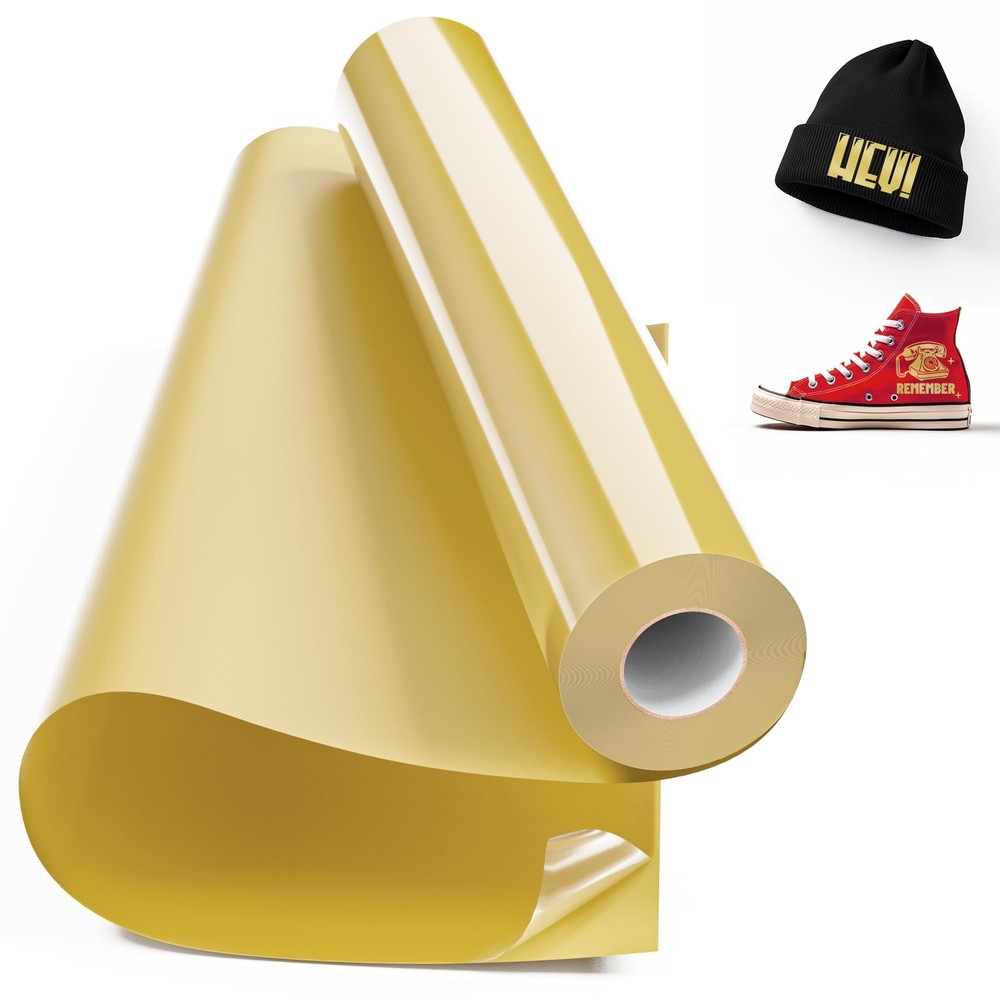 IROHTV Dull Gold Iron on Vinyl, 12