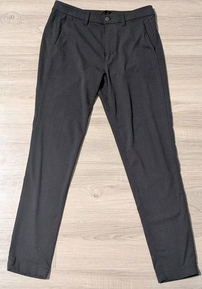 Lululemon Men's Gray Flat Front Straight Leg Casual Pants Size 32
