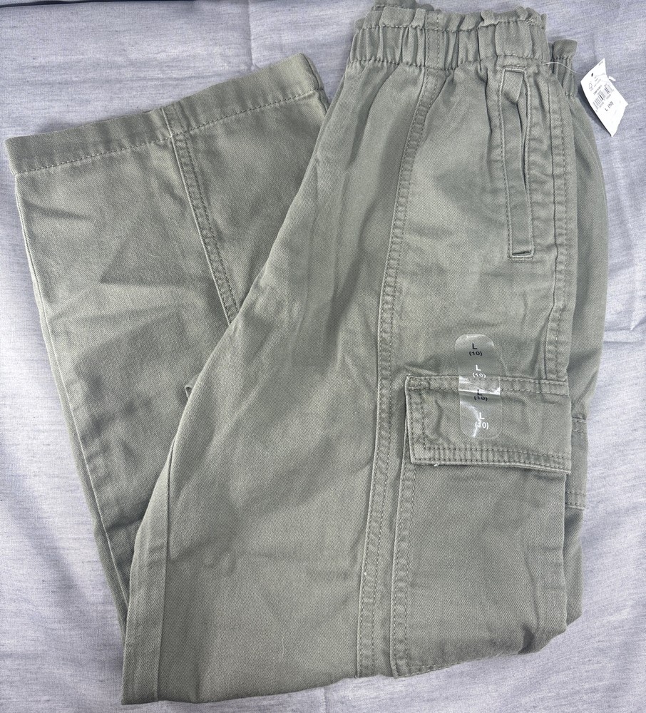 Gap Kids Girl's Cargo Pull-On Pants Green Large (10) New