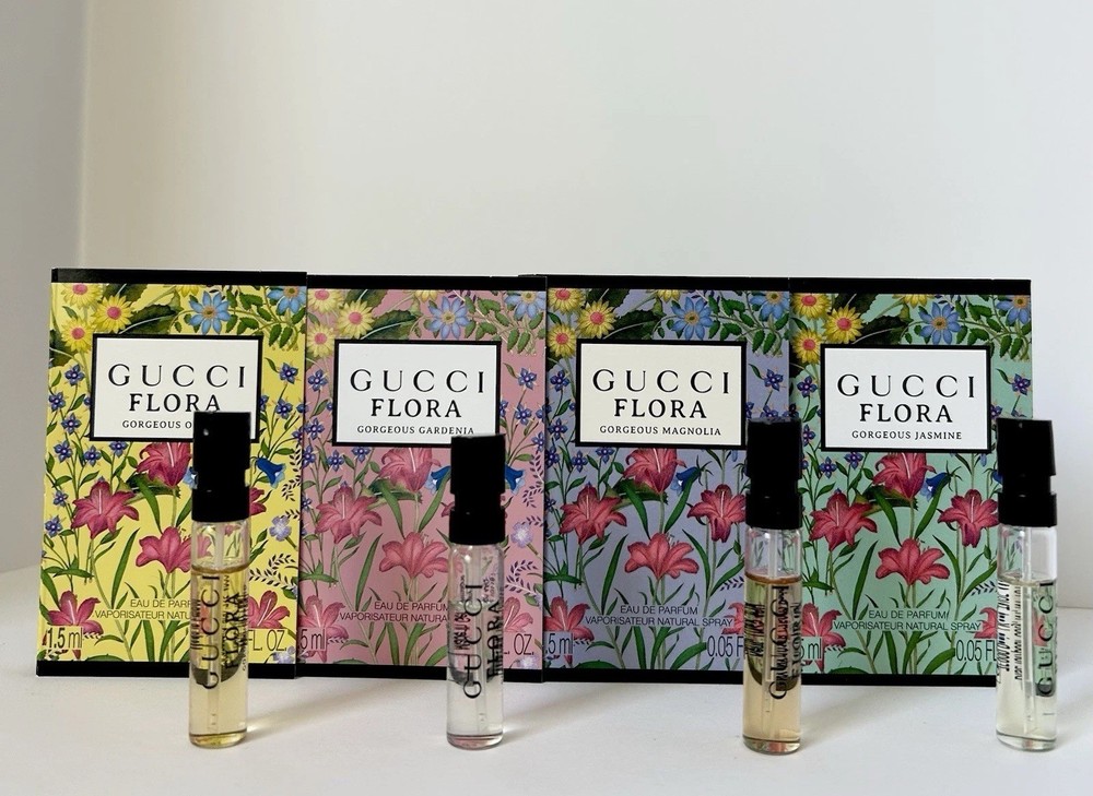 Gucci FLORA Perfume Collection Sample Set 4 Spray Vials