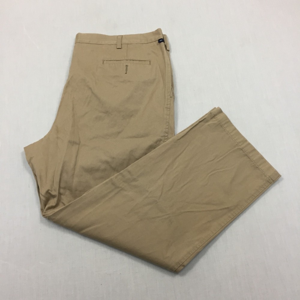 Dockers Chino Trousers Cotton Pants Straight Fit Mens Size 42W 30L Beige