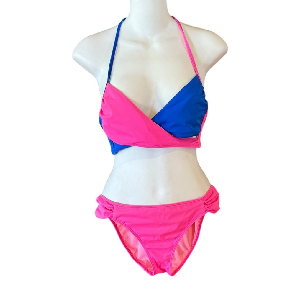 Victoria’s Secret PINK Women’s Medium Pink and Blue Bikini