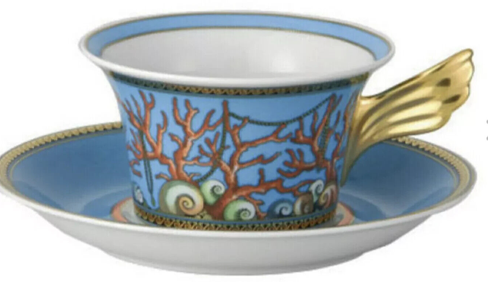 Versace Tresors de La Mer  Tea cup saucer set New Christmas SALE-image