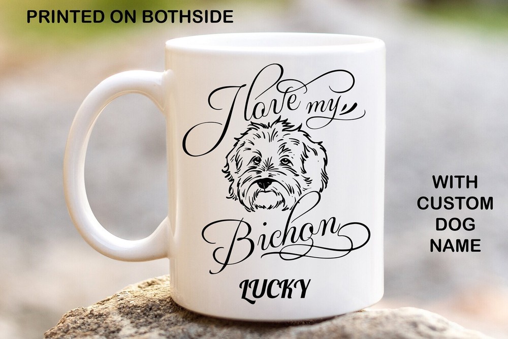Bichon Personalised Dog Mug Image Printed Coffee Mug Custom Coffee Mugs Custom