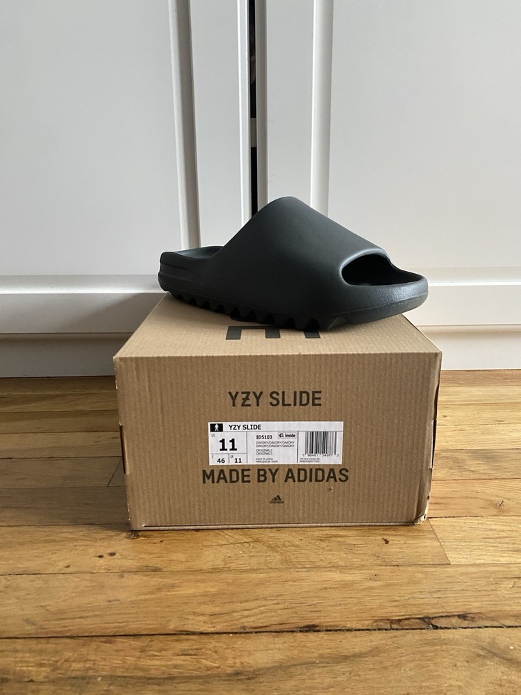 Size 11 - Adidas Yeezy Slide Dark Onyx  (100% AUTHENTIC FAST | FREE SHIPPING)