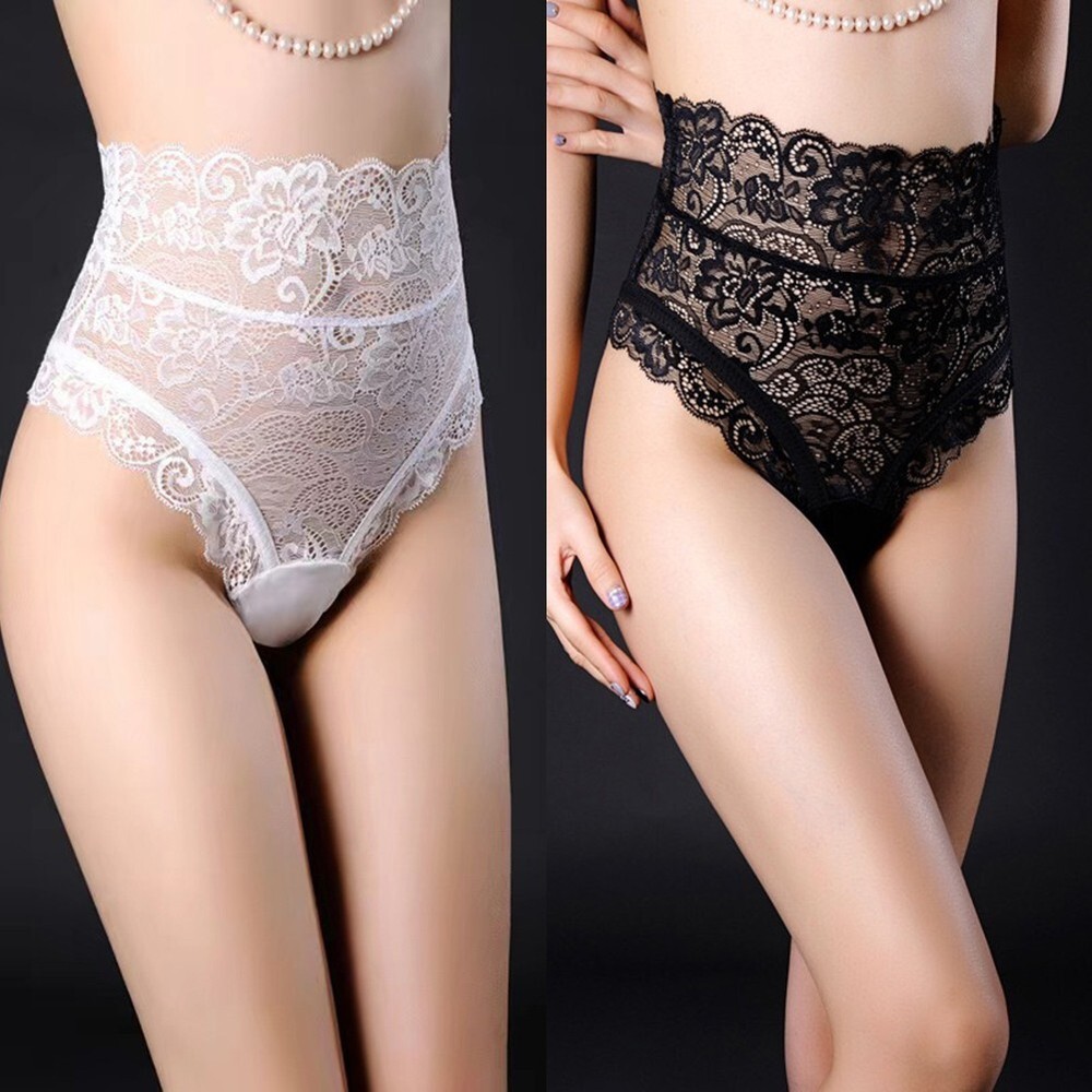 Lace Panty High-waist Thong Brand New Moderate Elasticity Regular Length