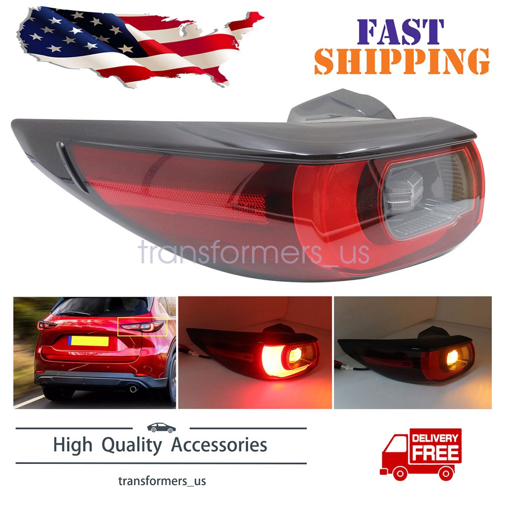 Left Driver Side LED Outer Tail Light For Mazda CX-5 CX5 2022-2024 Rear Lamps