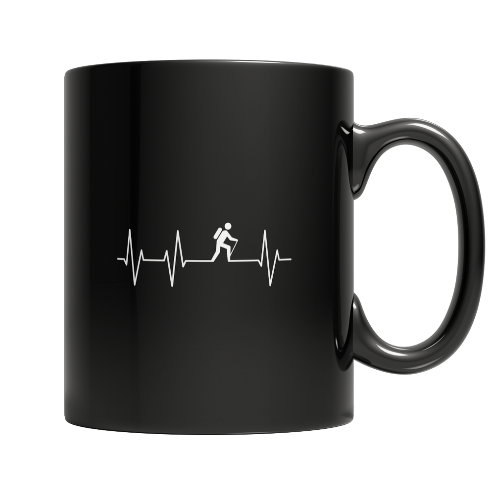 Hiking Pulse-11 oz.-Black-Coffee Mug-Limited Time-Free Shipping-image