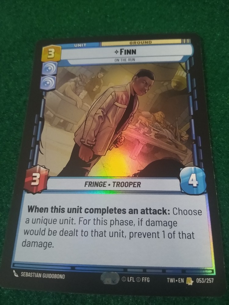 STAR WARS UNLIMITED FINN #53 TWILIGHT OF THE REPUBLIC RARE FOIL