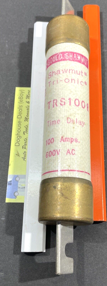 Fusible de retardo de tiempo de doble elemento Gould Shawmut Tri-Onic TRS100R, 100 amperios 600 VCA RK5-image