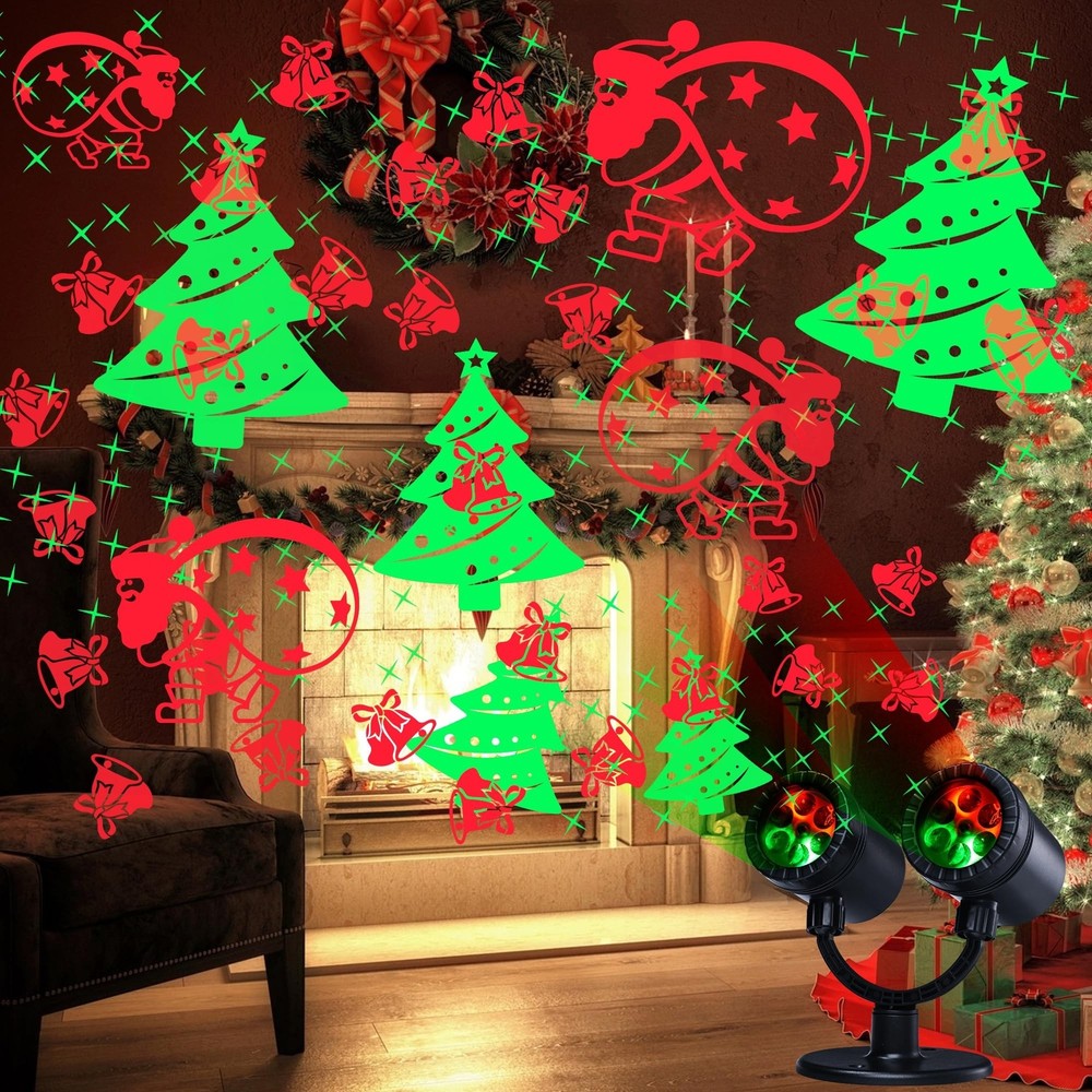 Christmas Lights Projector with Timer for Outdoor Holiday Decorations