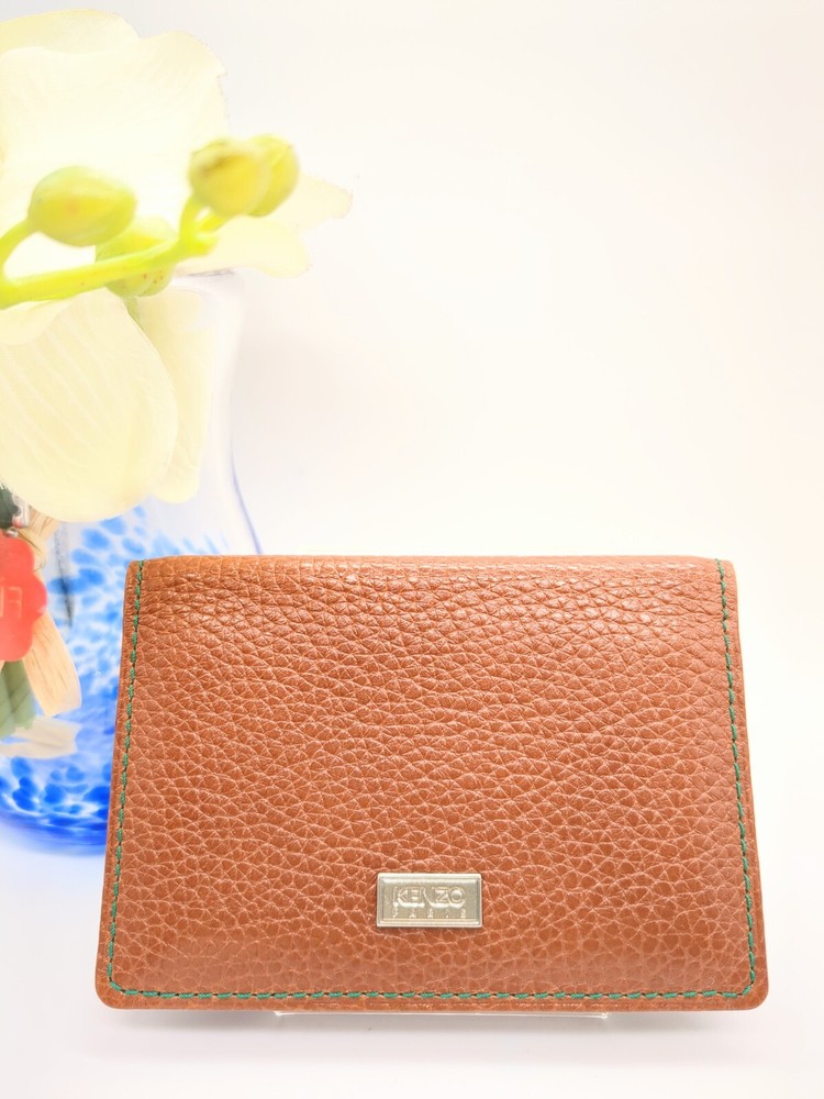 💛Vintage KENZO Business Card Holder Brown Authentic Rank [A]#140