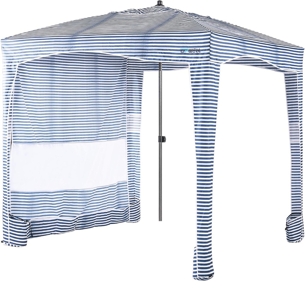 UPWELL Beach Tent Quick Setup Canopy Sun Shelter Shaded Cabana for Ultimate Comfort in Navy Blue