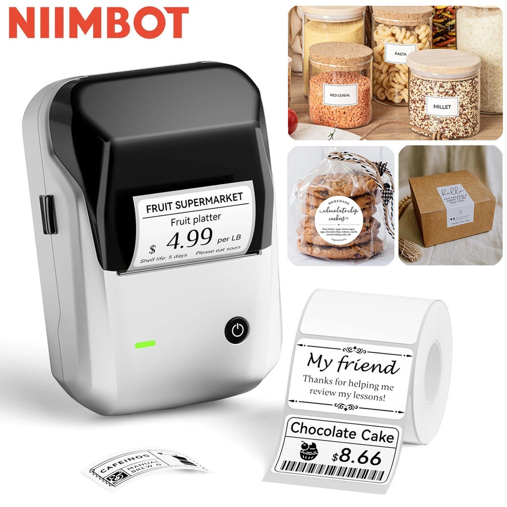 NIIMBOT B1 Portable Bluetooth Label Maker with Thermal Printer and Tape
