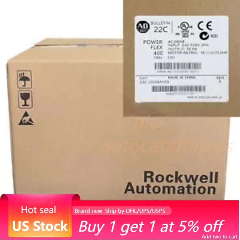 22C-D038A103 New Factory Sealed AB PowerFlex 400 18.5 kW 25 HP AC Drive 1PCS