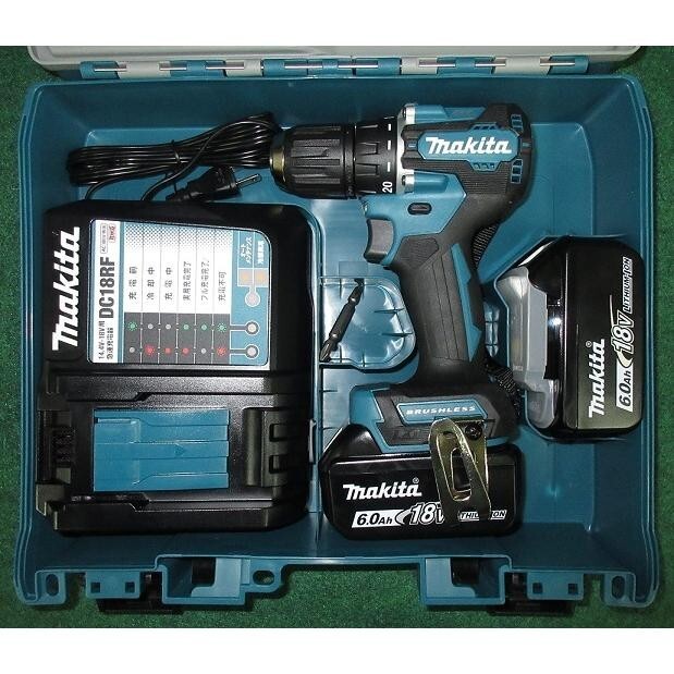 Makita DF487DRGX 18V Rechargeable Brushless Driver Drill Full Set