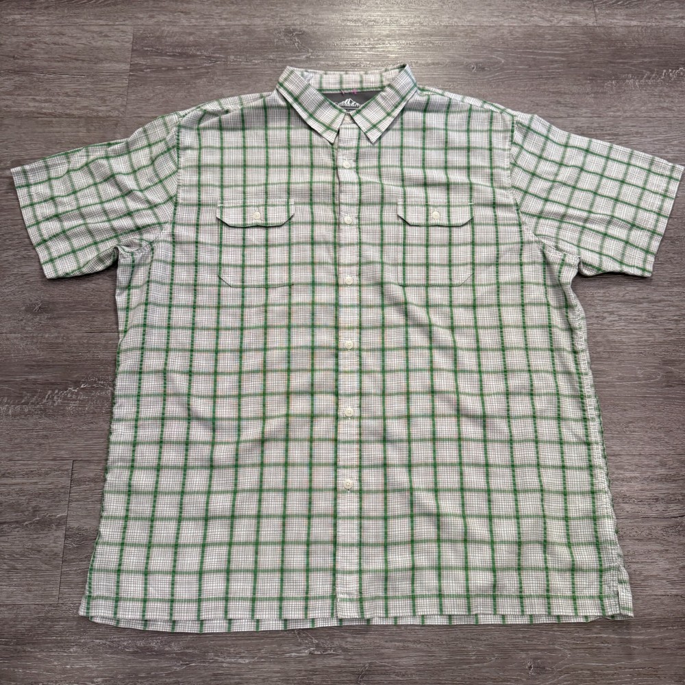 Croft and Barrow Mens 2XL Plaid Quick-Dry Vented Performance Fishing Shirt