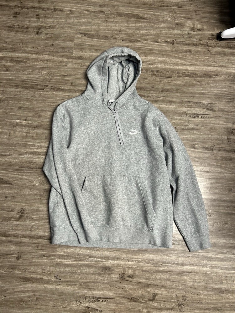 Nike Sportswear Club Fleece Men's Size L Pullover Hoodie - Gray