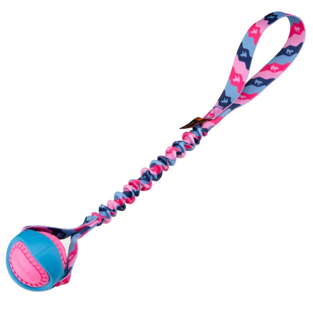 PowerBall Bungee Tug Toy with Shock-Absorbing Handle for Dogs