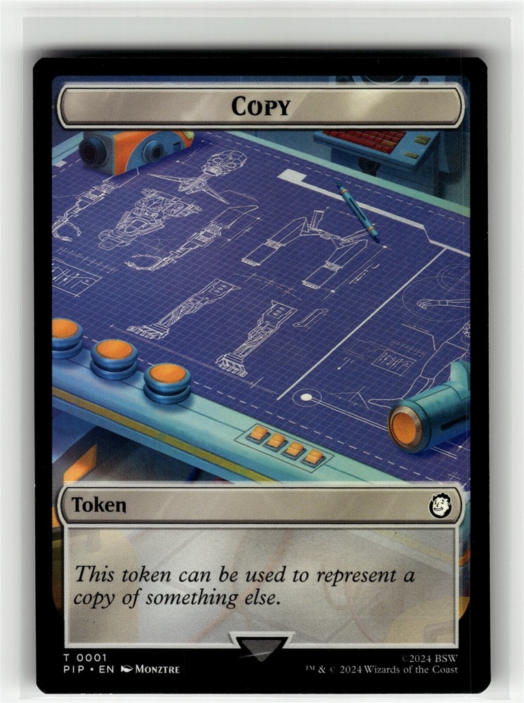 COPY // HUMAN SOLDIER DOUBLE-SIDED TOKEN Fallout Commander #1//3 PIP(NM+)(MTG)