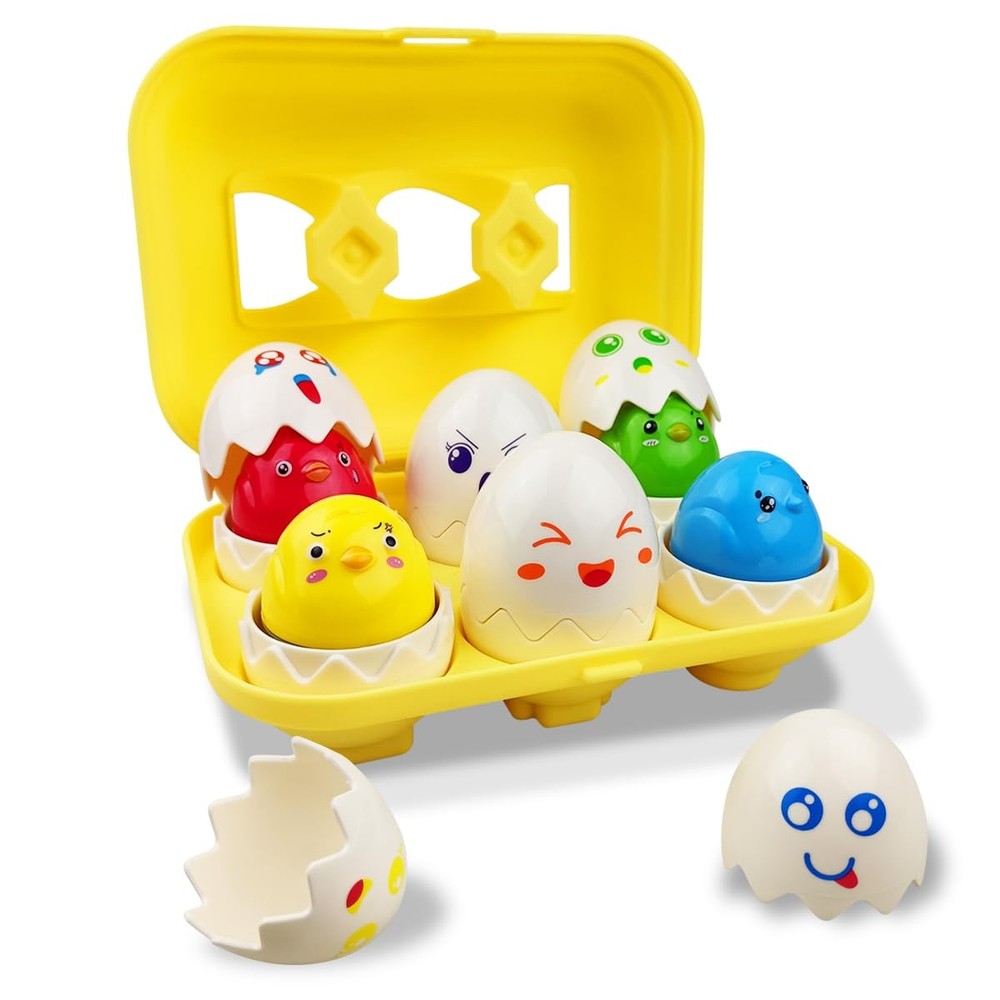 Easter Hide and Squeak Eggs Montessori Sorting Matching Learning Toys for Toddlers