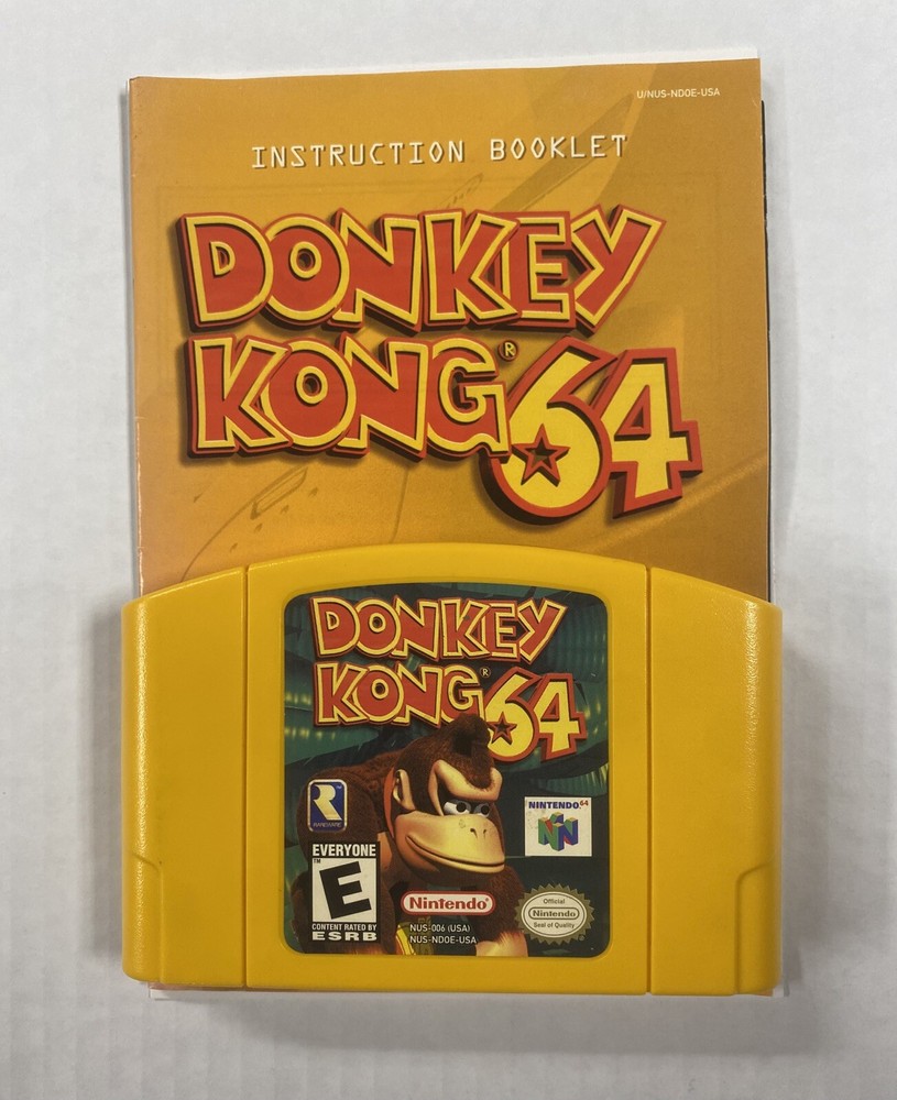 Donkey Kong 64 W/Manual (Nintendo 64, 1999) - N64