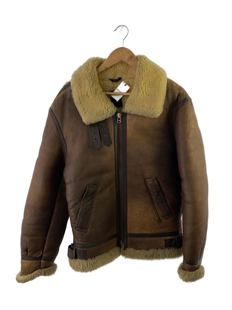 Jc Haward/Flight Jacket/M/Leather/Brw 3389