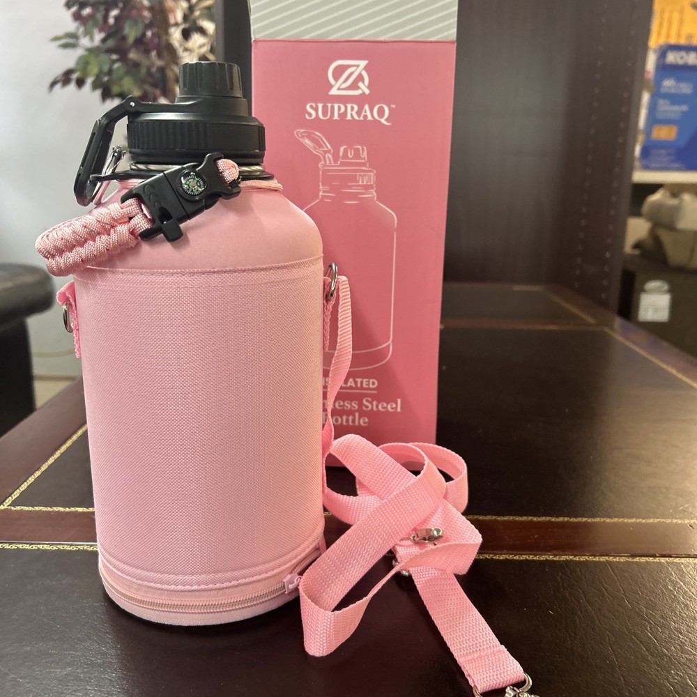 Water Bottle Stainless Steel 64 Oz Insulated Double Wall Pink And Purple A12