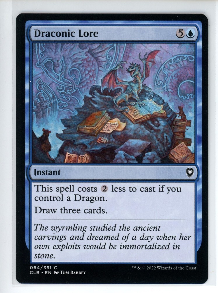 DRACONIC LORE Baldur's Gate MTG Card #64 Near Mint Condition