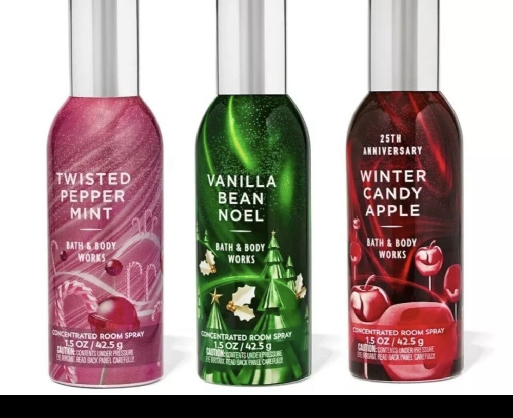 3 Holiday Bath & Body Works Home Fragrance Room Spray Concentrate