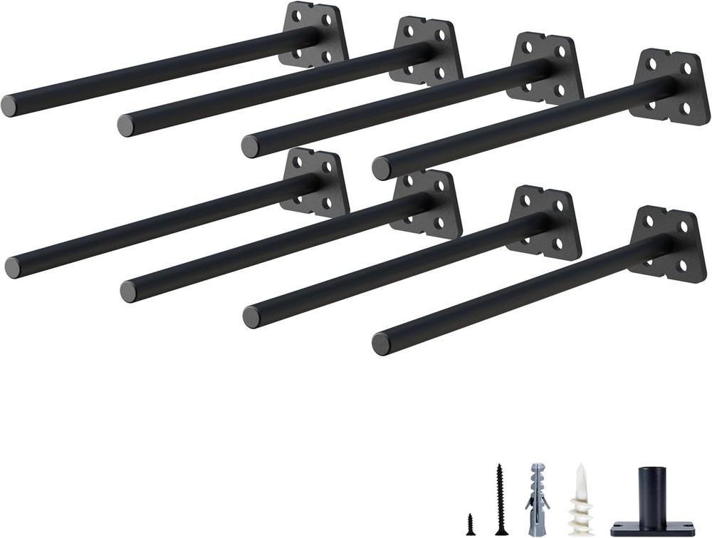 Soporte de estante flotante oculto de 8 pulgadas, herrajes de soporte de estante de alta resistencia