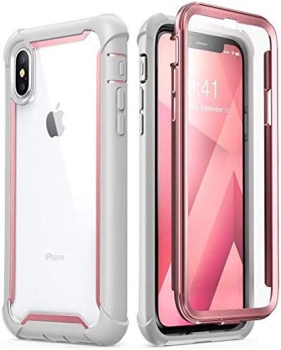 Ares Designed for iPhone Xs Case, iPhone X Case, Full-Body Rugged Clear Bumper C