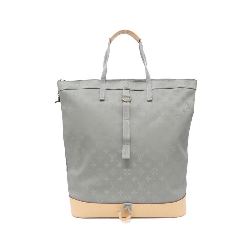 Authentic LOUIS VUITTON Monogram Titanium Zipped tote M43887 Rucksack  #260-0...